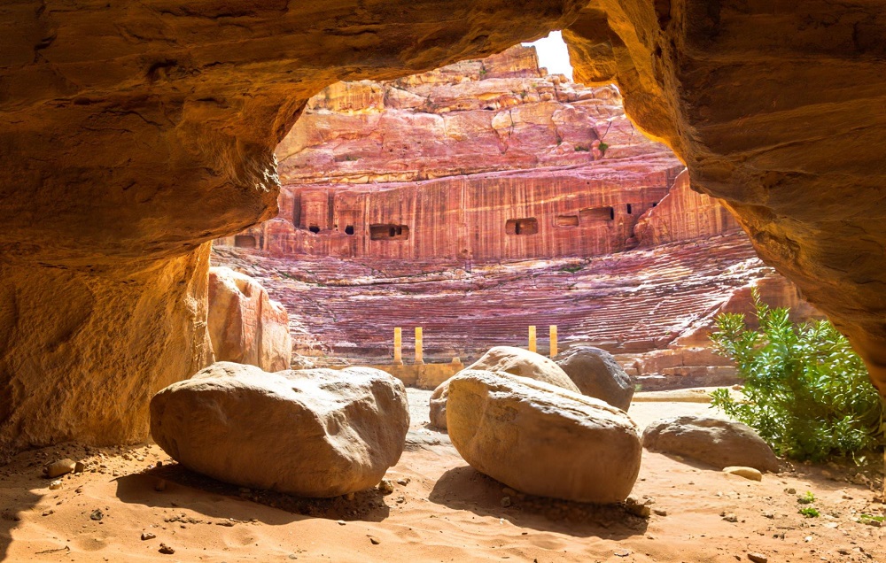 cave in ancient city of petra